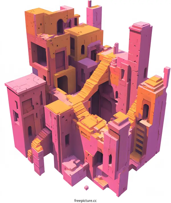 Abstract Building Architecture Illustration