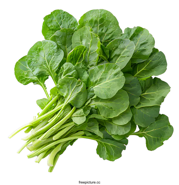 [Transparent Background PNG]A bunch of fresh green Chinese kale
