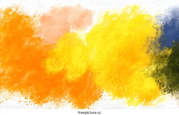 Abstract Watercolor Splashes on Paper