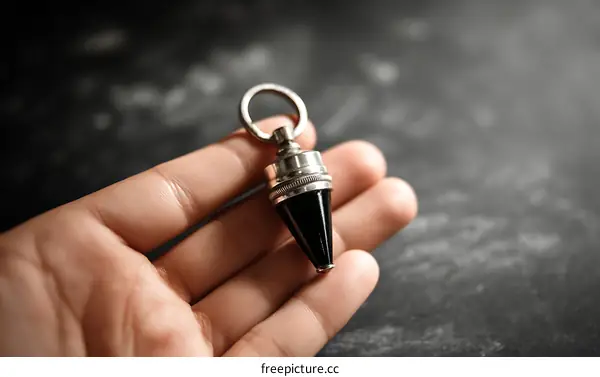 Handheld Antique Silver and Black Pendant