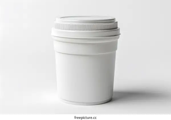 white plastic cup with lid