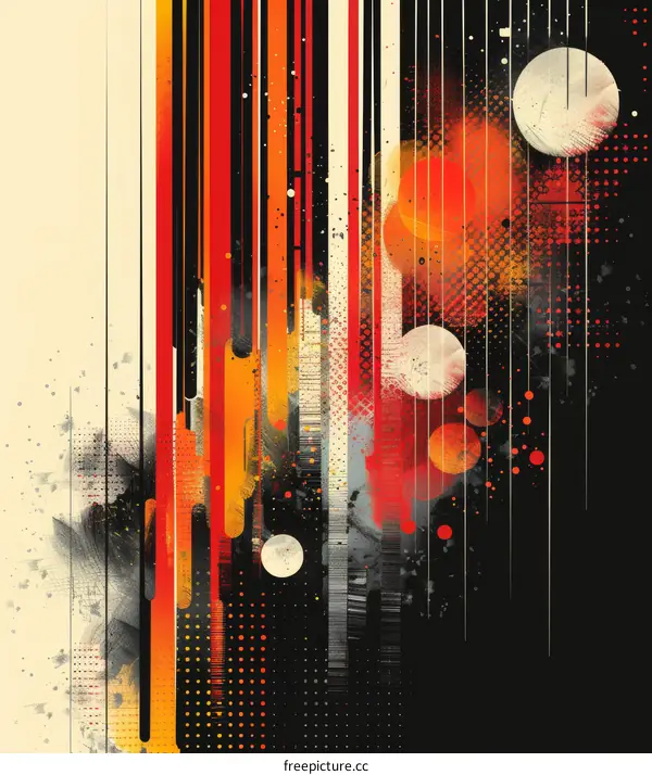 Abstract Geometric Shapes and Circles Composition