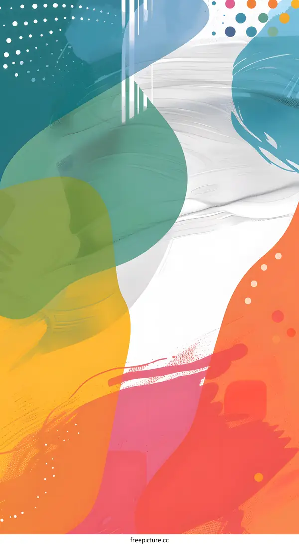 Abstract Colorful Background with Dots and Stripes