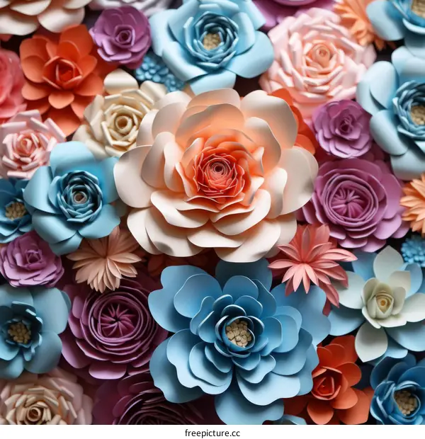 Stunning Paper Flowers in a Vibrant Array