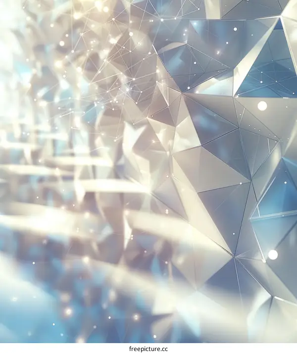 Abstract 3D Rendering of a Crystalline Structure