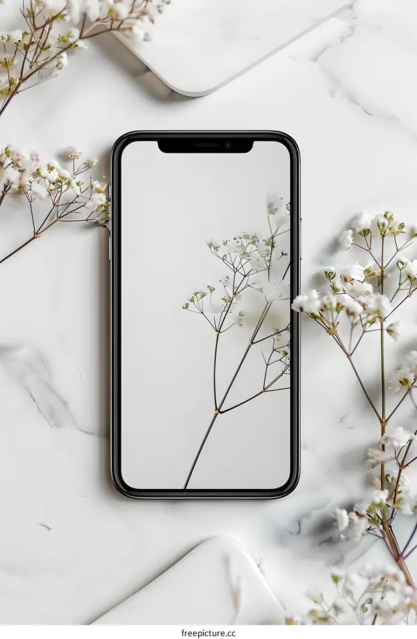 Minimalist Flower Phone Screen