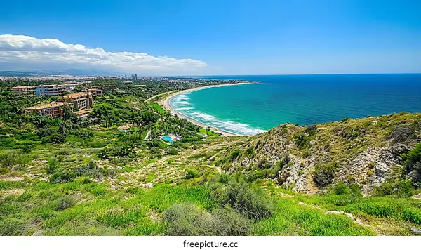 Coastal View of a Mediterranean City