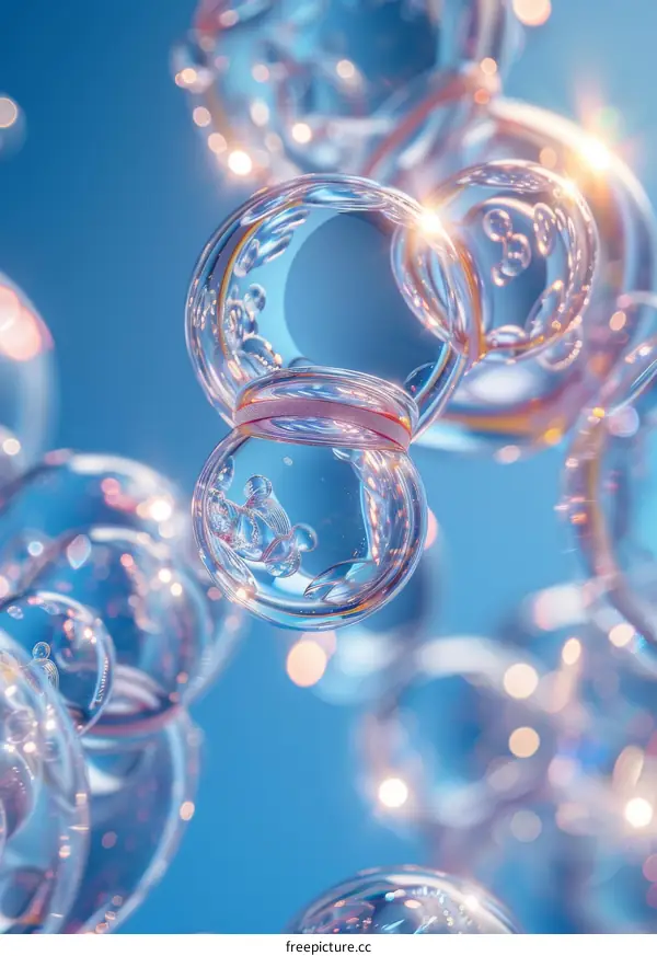 Abstract Colorful Bubbles in Motion