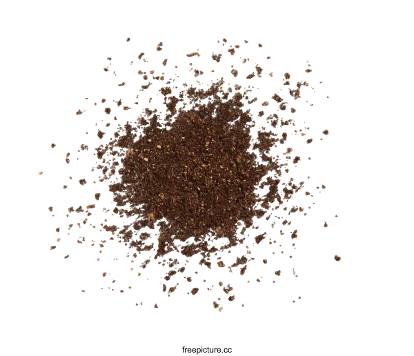 [Transparent Background PNG]Close-up View of Brown Soil Particles