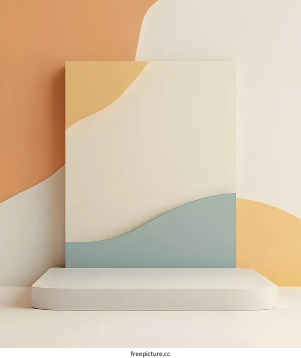 Abstract Pastel Background with Platform