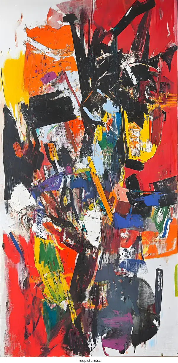 Abstract Painting with Bright Colors