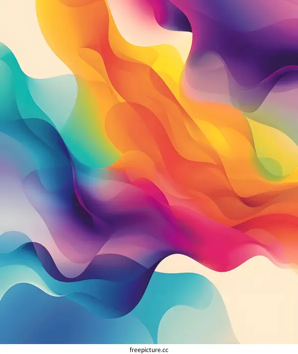 Colorful Abstract Wavy Background