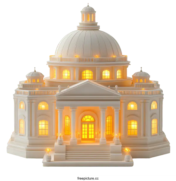 [Transparent Background PNG]Elegant Classical Building Illustration