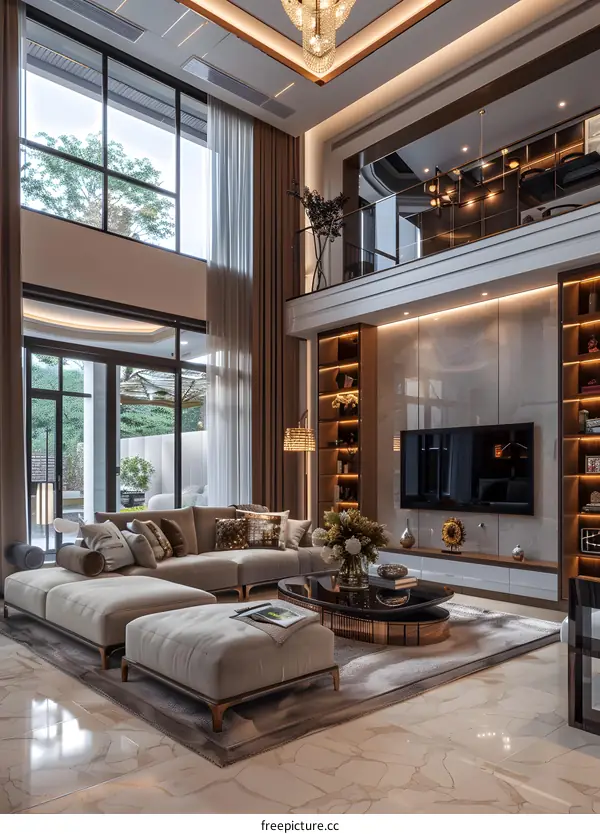 Modern minimalist living room design renderings