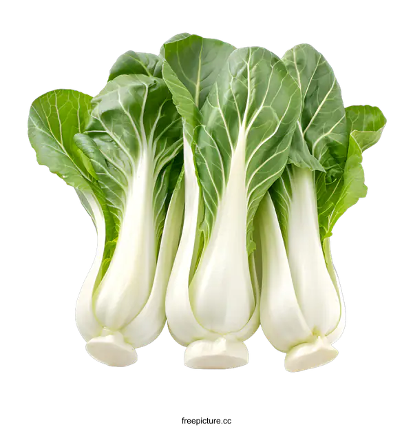 [Transparent Background PNG]Fresh green bok choy isolated on white background