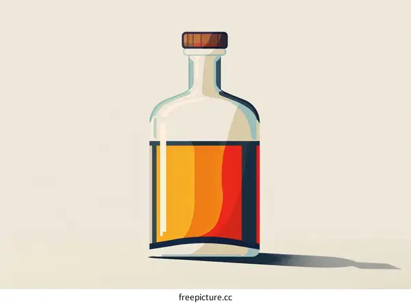 Illustration of a bottle of whiskey
