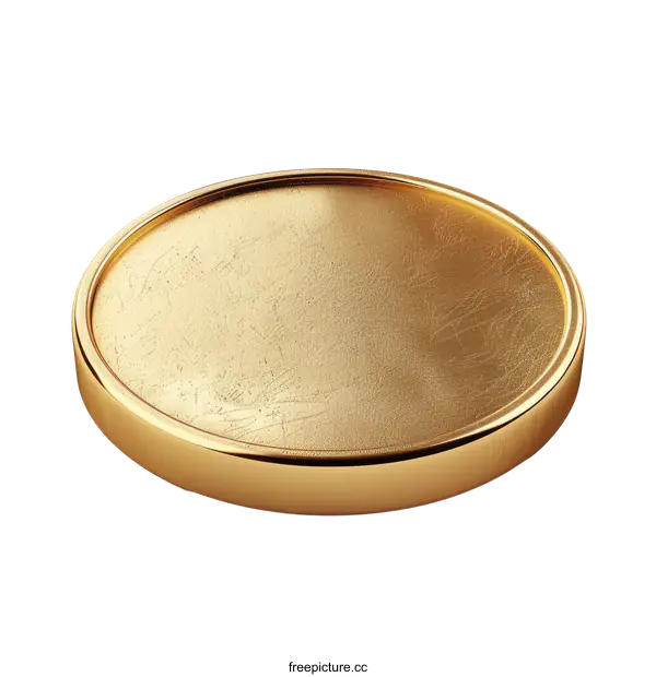 [Transparent Background PNG]Empty Gold Podium On White Background