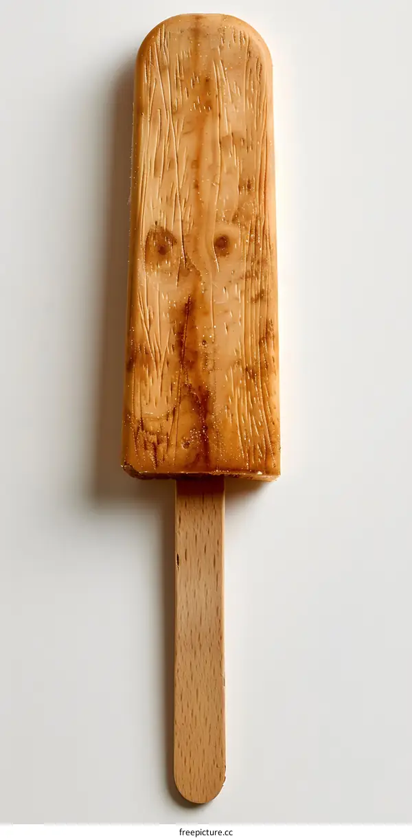 A popsicle that looks like wood
