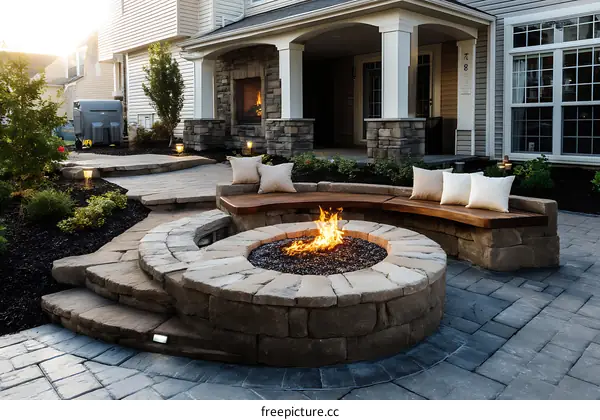 Outdoor Fire Pit Seating Area Design