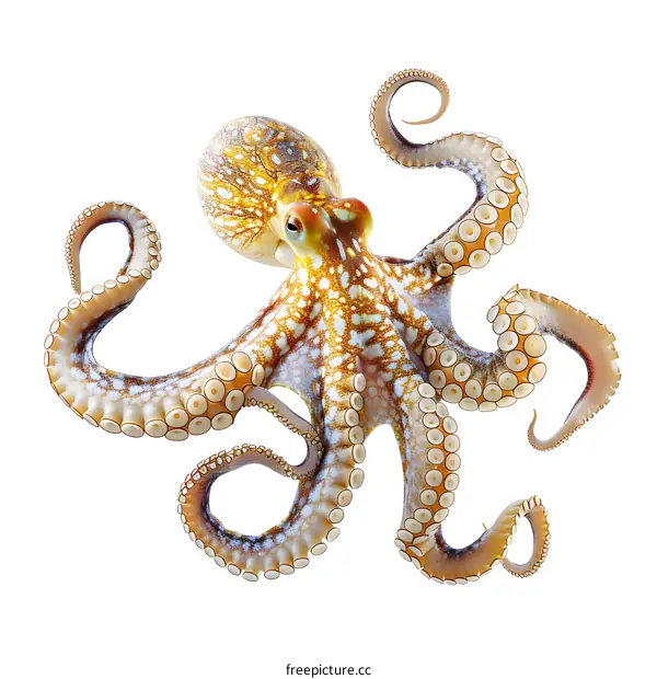 Octopus on white background