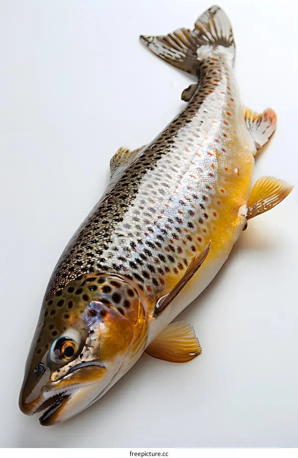 Freshwater Fish on White Background