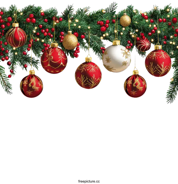 [Transparent Background PNG]Christmas Ornament Border Design