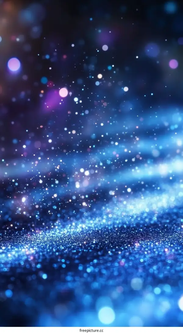 Abstract Blue Glitter Background Design