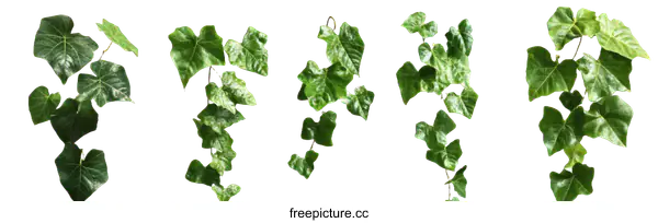 [Transparent Background PNG]Green Ivy Plant Vines Isolated on White Background