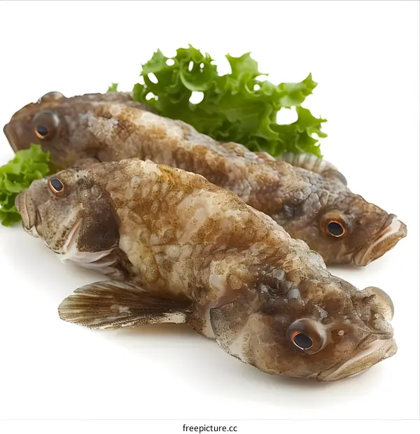 Fresh raw fish isolated on white