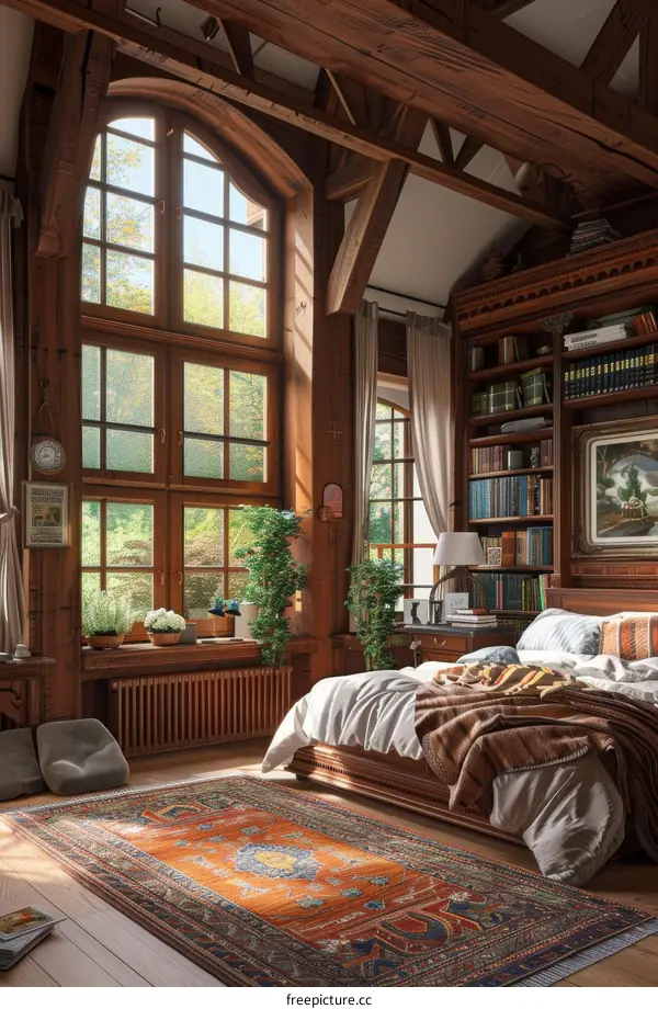 European retro luxury bedroom interior design