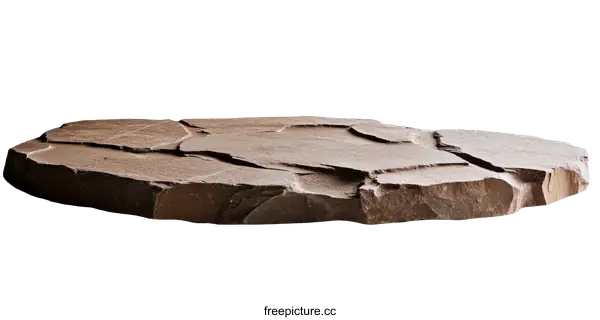 [Transparent Background PNG]Brown Stone Slab Isolated on White Background