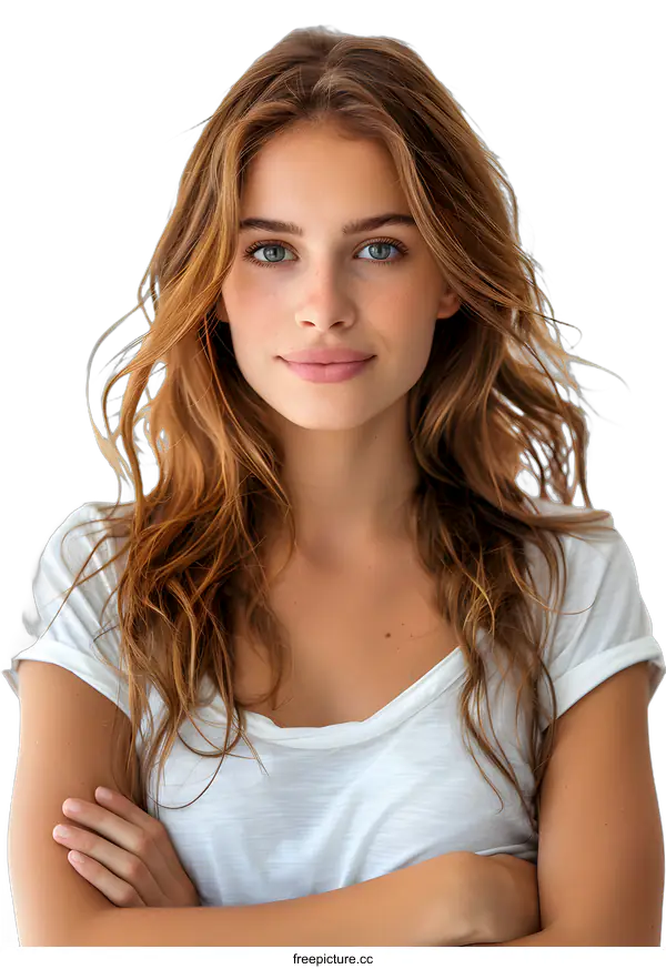 [Transparent Background PNG]portrait of a beautiful young woman