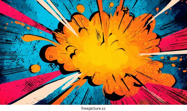 Dynamic Comic Explosion Background Design