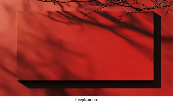 Abstract Red Background with Shadow Play