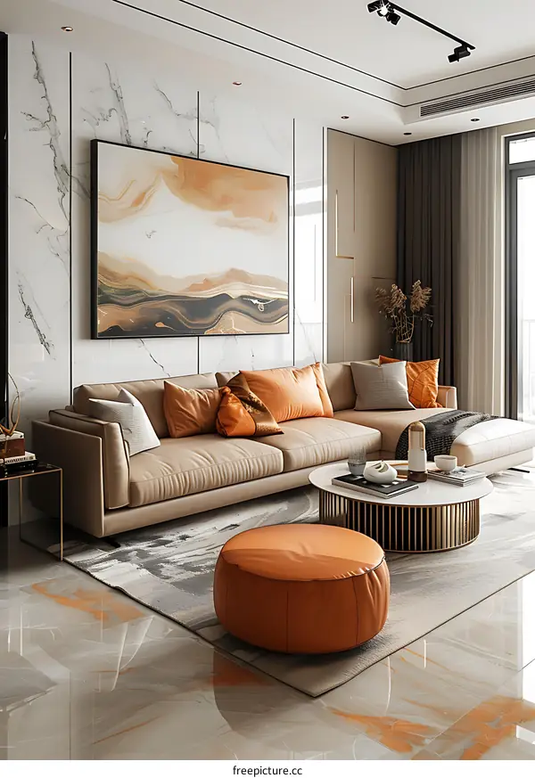 Modern minimalist living room