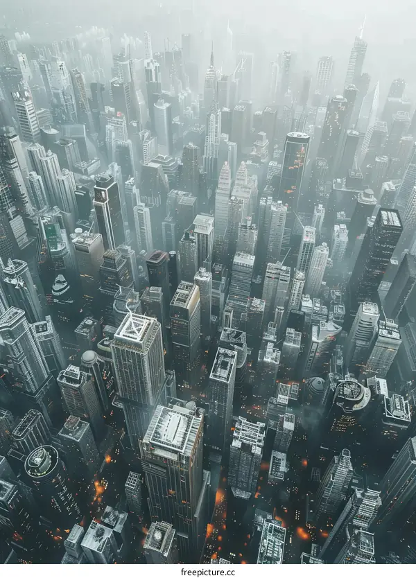 Aerial View of a Modern Metropolis