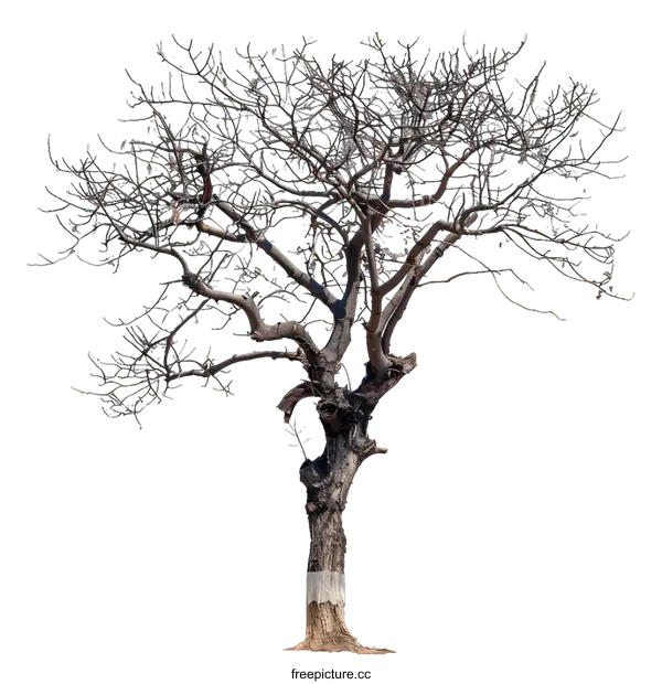 [Transparent Background PNG]Bare Tree Branches On White Background
