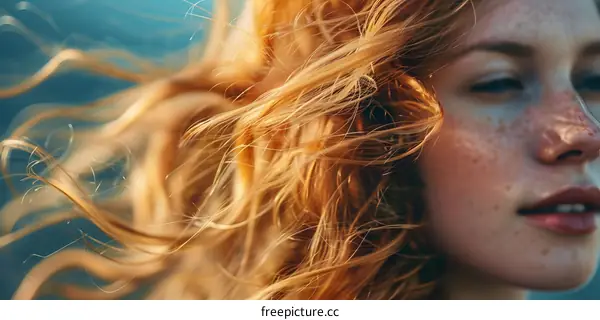 Close Up Portrait of a Woman with Red Hair