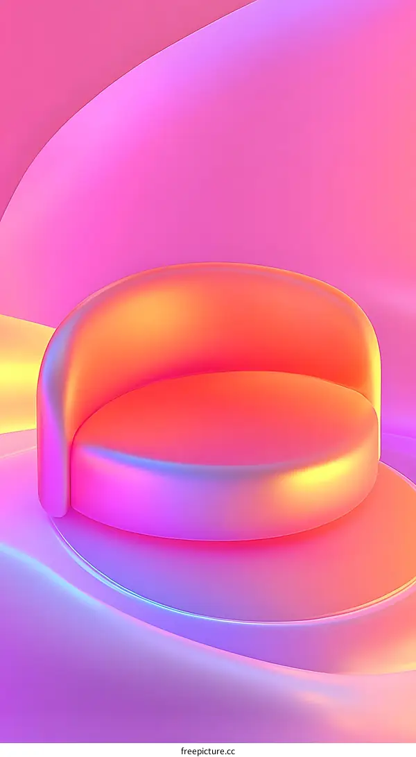Abstract 3D Rendered Background With Gradient Colors