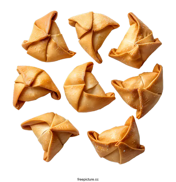 [Transparent Background PNG]Appetizing baked folded pastries