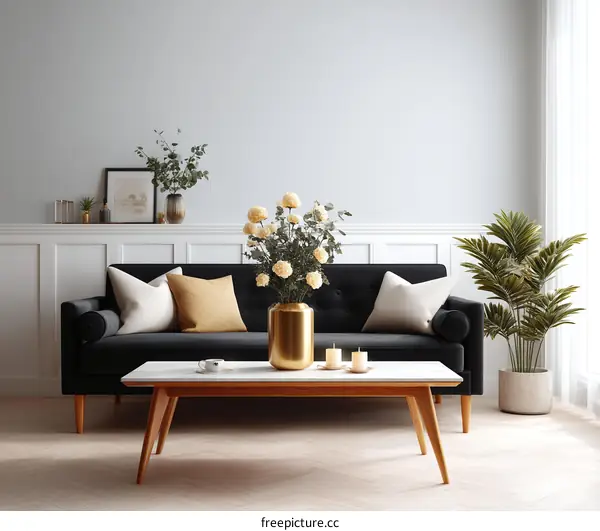 Modern Living Room Interior Design Illustration