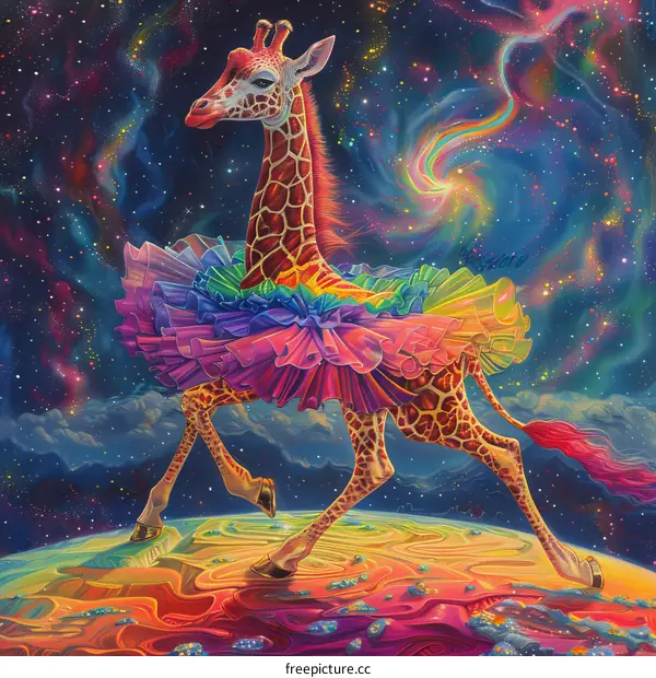 A Giraffe's Cosmic Tutu Run