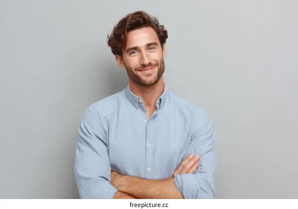 Confident Caucasian Man Portrait