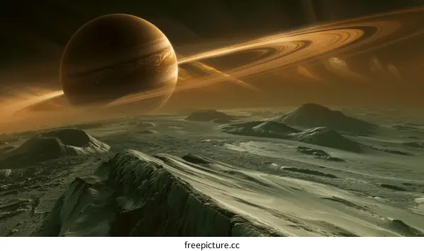 Saturn's Moon Titan's Alien Landscape