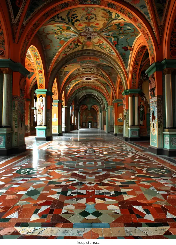 Colorful Ornate Hallway