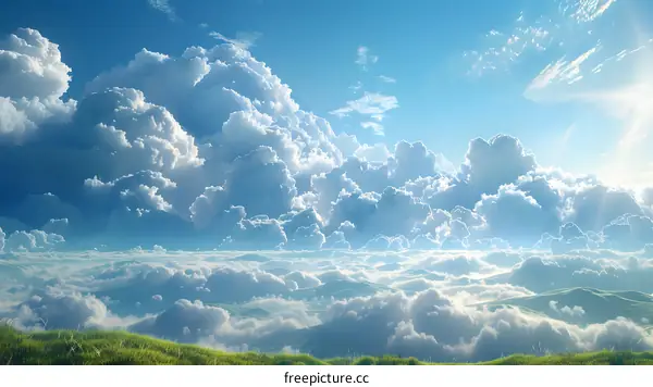 Sky, Clouds and Hills