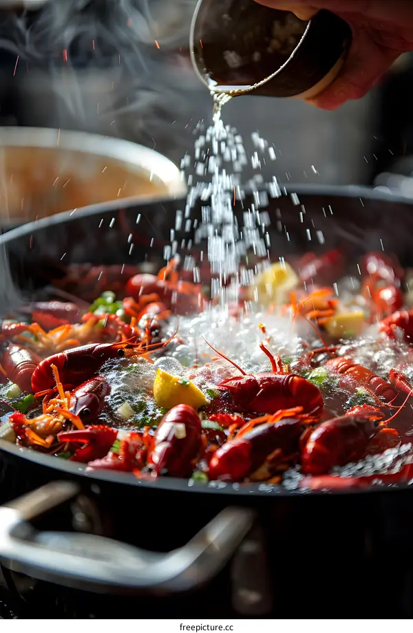 Cooking Crayfish in a Large Pot