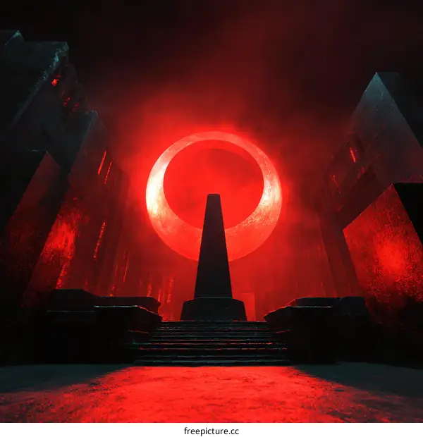 Red Eclipse in a Dark Ancient City