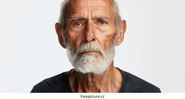 Portrait of a Serious Senior Man