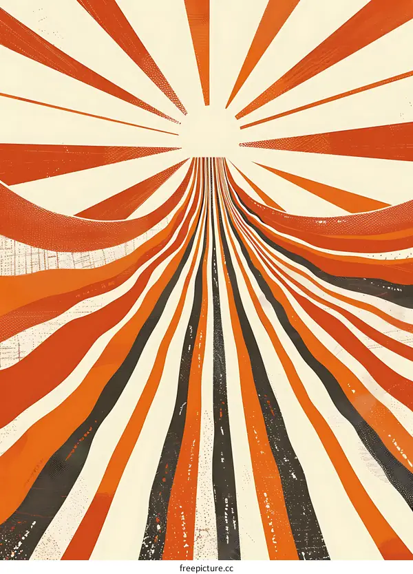 Abstract Orange and Black Striped Background